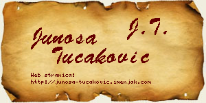 Junoša Tucaković vizit kartica